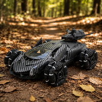 Voiture télécommandée 4x4 à l'échelle 1:18 avec ouverture de portière à une touche, éclairage, pulvérisation de brume, rotation à 360°, câble USB, 5 canaux RC