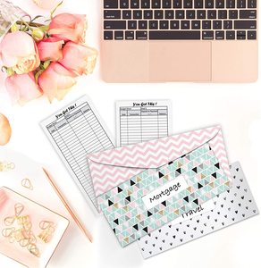 Système d'enveloppe d'argent liquide, portefeuille avec 12 enveloppes de billets étanches, 24 étiquettes vierges - Product Image 6