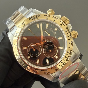 <span class=keywords><strong>Montre</strong></span> de luxe pour homme en acier 904L plaqué or de qualité 5A, avec plusieurs cadrans noirs, chronographe, version lourdement lestée, <span class=keywords><strong>montre</strong></span> mécanique sportive 4131 - Product Image 2