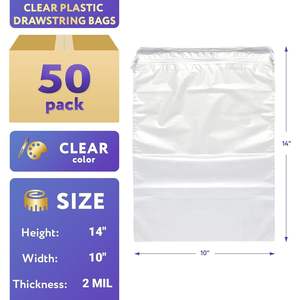 Bolsas para Zapatos de Viaje DB, 10x14, Transparentes, con Cordón, Duraderas, para Organización y Almacenamiento, Material PP - Product Image 3