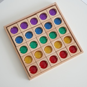 High-Transparent Acrylic Cube Gem Building <strong>Blocks</strong> DIY Wood Toys for Kids 5-7 Years Early Educational Sensory Rainbow Square Toys - Product Image 4