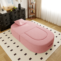 ATUNUS US Dropshipping Vorrätig Knochenloses Einzelsofa-Bett für Wohnzimmer Schlafzimmer Möbel Rosa Ovale Form Faulenzer-Sofa Couch