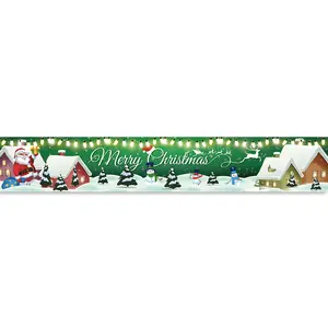 Christmas banner Festive atmosphere Decorative background pull flag outdoor background cloth banner flag