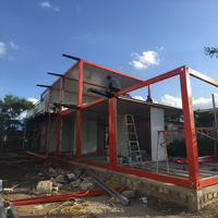 Structure en acier galvanisé de luxe Maison préfabriquée Maison préfabriquée Atelier de démontage rapide Cadre de conteneur détachable de 20 pieds