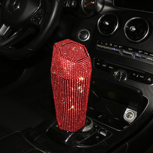 Poubelle hexagonale pour voiture, ornée de diamants et estampillée à chaud, seau de rangement créatif et mignon, boîte de rangement pour l'intérieur de la voiture - Product Image 4