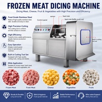 Machine à découper la viande congelée à haute efficacité, équipement automatique de découpe en cubes de viande pour l'usine de saucisses, la cuisine centrale