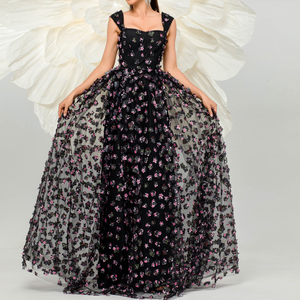 <span class=keywords><strong>Abito</strong></span> da sera senza maniche da <span class=keywords><strong>donna</strong></span> con collo quadrato con bretella lunga Posmi maglia oscillante elegante stile Swing - Product Image 6