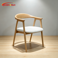 Fauteuils de salle à manger en bois d'ash massif naturel, style moderne, pour la maison, les restaurants, les hôtels, les cafés, avec revêtement personnalisé