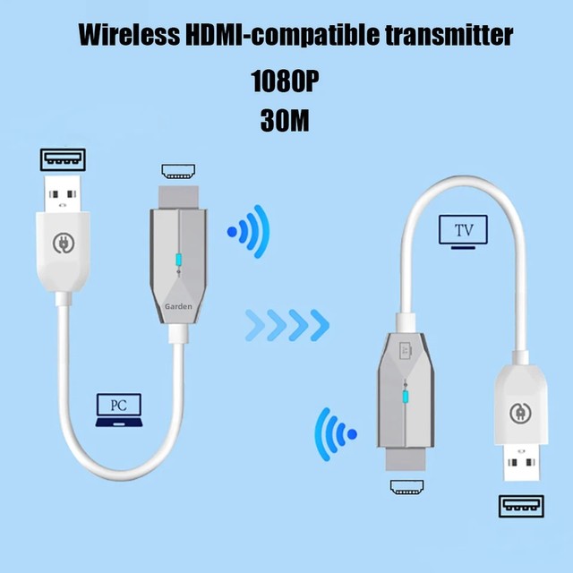 Metal Shell Wireless HDMI Transmitter and Receiver 1080P 30M Extender Display USB Adapter Dongle For TV Box Monitor Projector PC