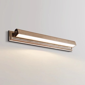 Lampe murale d'art LED dorée moderne, luminaire mural <span class=keywords><strong>de</strong></span> luxe <span class=keywords><strong>pour</strong></span> salon, hôtel, <span class=keywords><strong>salle</strong></span> <span class=keywords><strong>de</strong></span> <span class=keywords><strong>bain</strong></span>, corps en laiton, <span class=keywords><strong>miroir</strong></span> <span class=keywords><strong>de</strong></span> courtoisie, <span class=keywords><strong>applique</strong></span> murale - Product Image 5