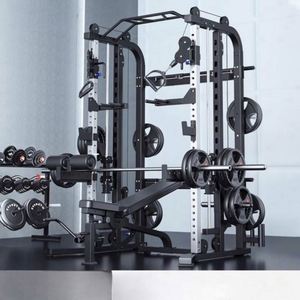 Máquina Smith Multifuncional MR Negra al por Mayor, Construcción de Acero, Equipo de Gimnasio Ecológico para Entrenamiento Físico en Casa - Product Image 6