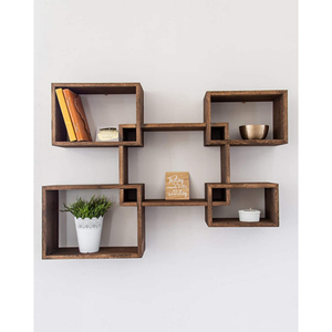 Factory Wood <b>Wall</b> Mounted 98x60cm Large Capacity Classic Painted Flexible Design Custom Logo <b>Storage</b> <b>Rack</b> 5 Piece Set Home - Product Image 4
