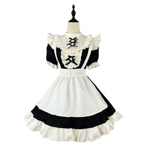 Zixiao Maid Costume Women Plus Size Black Polyester Dress Cosplay Performance Wear - Product Image 4