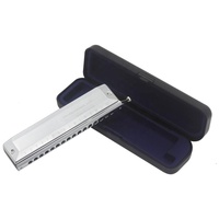 Wholesale 16-Hole Metal Toy Harmonica for Beginners 64-Tone Chromatic Diatonic Pronunciation Method
