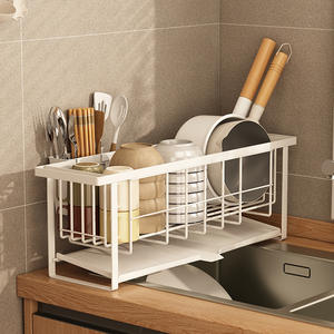 Soporte de esponja <span class=keywords><strong>para</strong></span> fregadero de cocina <span class=keywords><strong>con</strong></span> bandeja de drenaje, soporte de almacenamiento de drenaje <span class=keywords><strong>para</strong></span> fregadero, palillo, cuchara, estante de organización - Product Image 3