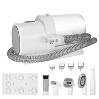 Aspirateur électrique multifonction pour animaux de compagnie avec 4 peignes de réglage et tondeuse à ongles, contrôle tactile, tondeuse à poils pour chats et chiens