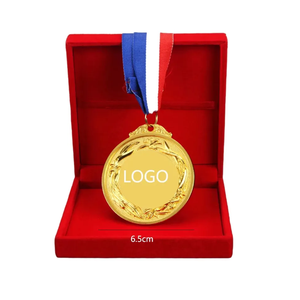 เหรียญรางวัลและถ้วยรางวัลพร้อมริบบิ้น ฟุตบอล ว่ายน้ำ บาสเกตบอล วิ่ง เหรียญรางวัลเกมพร้อมกล่อง - Product Image 1