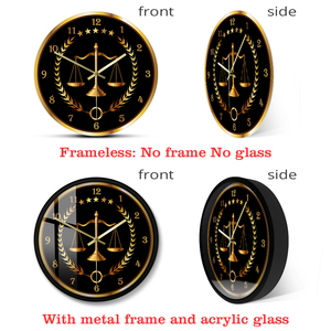 Montre murale suspendue sans cordons, montre-bracelet de décoration pour le bureau de la loi, horloge moderne, joaillerie 20 pièces - Product Image 4