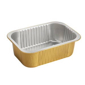 Rectangular Aluminum <b>Foil</b> <b>Containers</b> 750ml 930ml Food Grade BBQ Takeout Boxes - Product Image 2