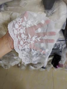 Dentelle en coton 100% en gros, prix au kg, dentelle beige de 15 cm, maille florale brodée, dentelle douce pour la peau, pour robe, en <span class=keywords><strong>solde</strong></span> - Product Image 1