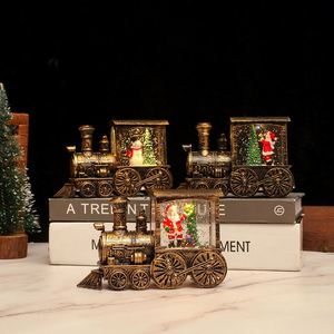 Santa Claus Miniature Train Water-powered <b>Lantern</b> Christmas Gifts Christmas <b>Small</b> Oil Lamp Decorations - Product Image 1