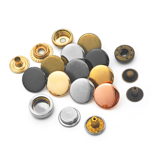 KUNSHUO Personnalisé Métal Laiton 4 Parties Bouton Pression Rectangle Motif Plaqué Or Usine Vêtements Presse avec Logo de Marque - Product Image 1