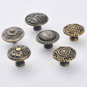 European Style Cabinet <b>Knob</b> Zinc Alloy Round Single Hole Drawer Handle Durable Furniture Hardware - Product Image 1