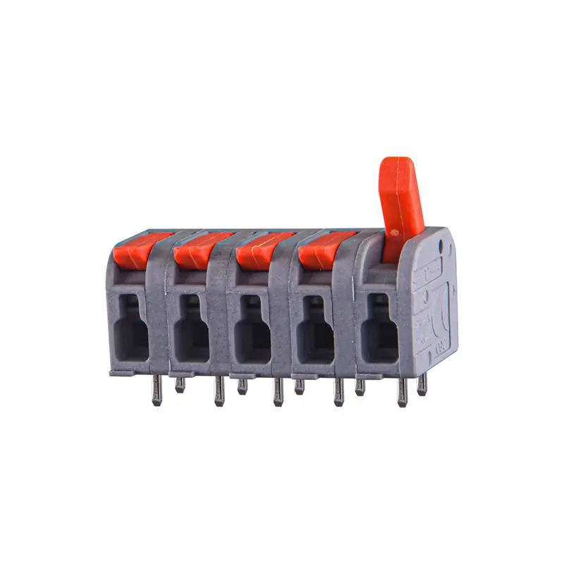 New type PA66 Copper 7.5mm 5Pin Pcb Spring Terminal Block Connector wire connectors for Pcb board