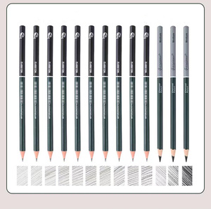 Set Professionale di Matite da Disegno 10/12/19/27 Pezzi in Scatola di Latta, Kit Artistico con Carboncino Senza <span class=keywords><strong>Legno</strong></span> e <span class=keywords><strong>Legno</strong></span> di Pioppo Morbido - Product Image 3