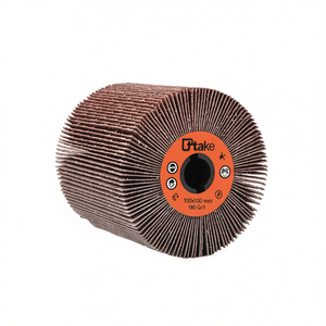 Disque abrasif à lamelles en tissu corindon 100x100 mm avec trou de fixation AB7010 grain 180 - Product Image 2