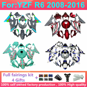 Kit de carénage complet moulé par injection pour moto, compatible avec Yamaha YZF R6 YZF-R6 2008 - 2016 2009 2010, carénages en plastique - Product Image 2