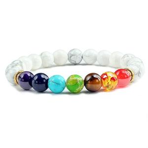 <span class=keywords><strong>Bracelet</strong></span> en perles <span class=keywords><strong>de</strong></span> pierre naturelle œil <span class=keywords><strong>de</strong></span> <span class=keywords><strong>tigre</strong></span> et pierre volcanique, <span class=keywords><strong>7</strong></span> <span class=keywords><strong>chakras</strong></span>, couleurs vives, pour femmes, vente en gros directe usine - Product Image 4
