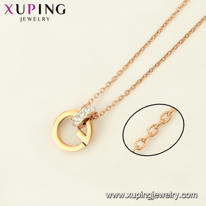Xuping-collar de acero inoxidable con letras, Joyería Moderna y elegante, simple, 00911 - Product Image 2