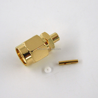 Cable Eléctrico Semirrígido RG405 de 0.086'' Mecanizado por CNC Personalizado, Conector Coaxial SMA RF de Polaridad Inversa Macho de 50 Ohmios IP67