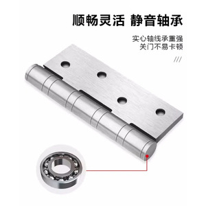 Charnières à ressort épaissies en acier inoxydable de 2, 3 et 5 pouces, silencieuses, pour portes de chambre en bois et autres portes intérieures - Product Image 3