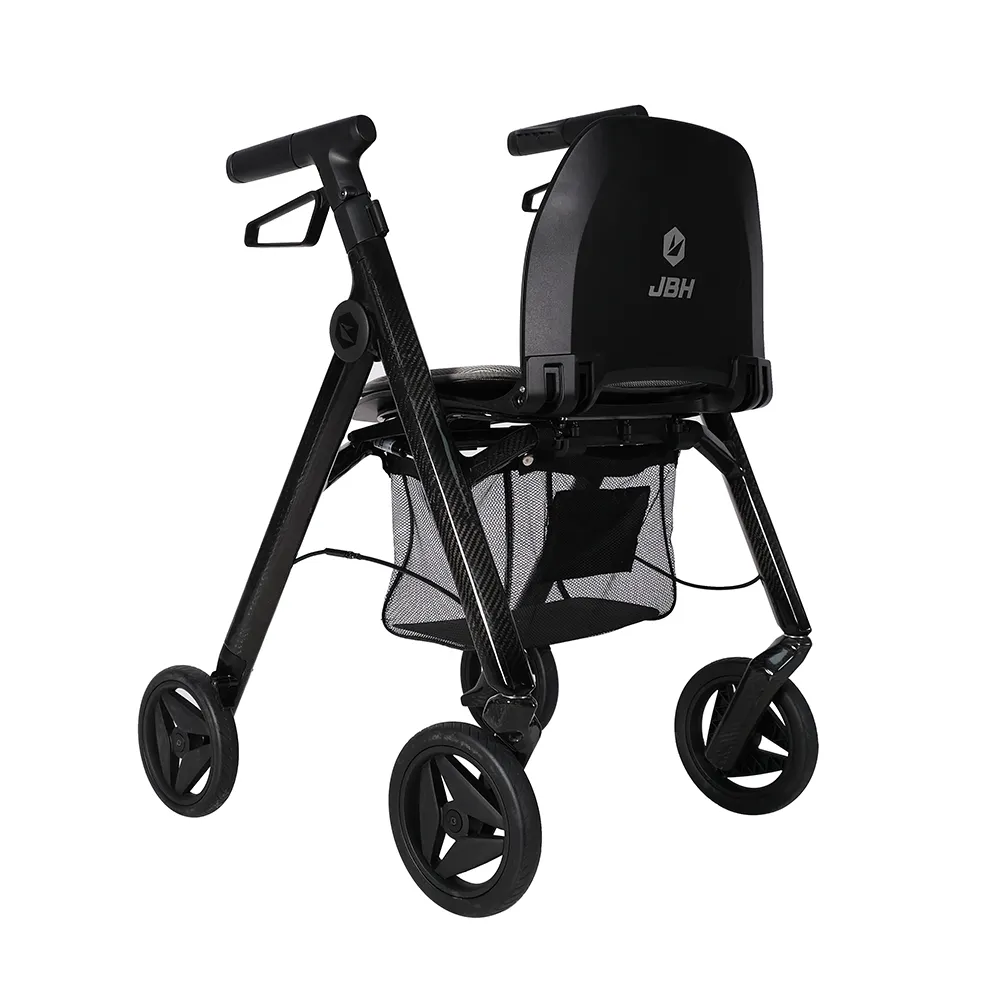 이동성 직립 워커 롤레이터 접이식 조정 가능한 슈퍼마켓 쇼핑 탄소 섬유 판지 패키지 휠체어 8 120 Kg JBH