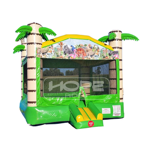 Casa Inflable de PVC para Salto, Castillo Hinchable para Salto, Palmera, Safari, Casa de Rebote, Alquiler de Fiesta, Fácil - Product Image 1