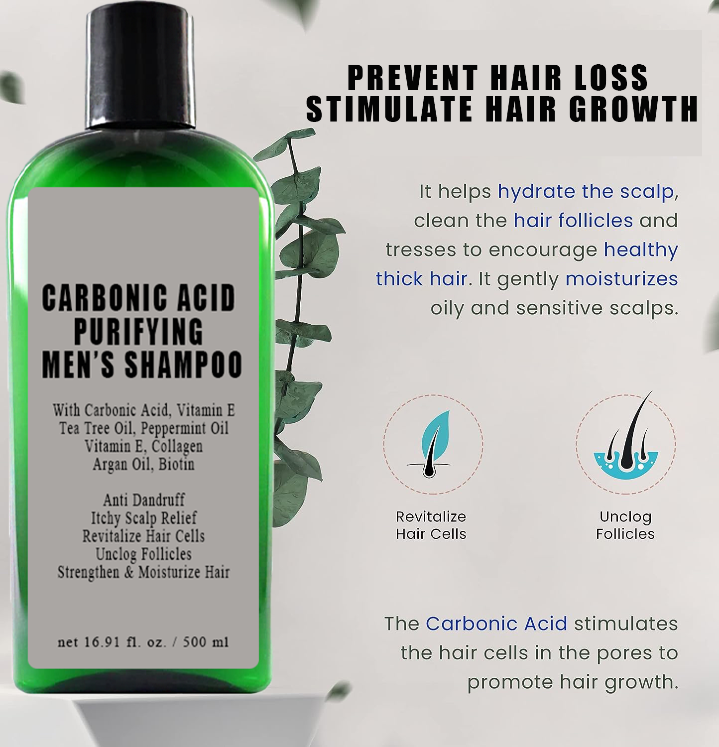 Shampooing à l'acide carbonique