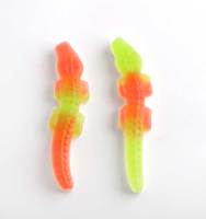 Bonbons Halal Chinois, Sucrés et Acidulés, en Forme d'Animaux (Lézard, Crocodile), Bonbons Gélifiés en Vrac, Bonbons Jouets en Peluche pour Halloween