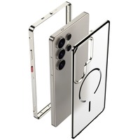 Étui de téléphone en PC givré avec bordure métallique, pour Samsung Galaxy S25 S24 S23 Ultra S25 S24 Plus, étuis de protection magnétiques