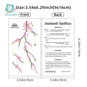 2025 derniers tatouages temporaires colorés réalistes Art corporel <span class=keywords><strong>fleur</strong></span> <span class=keywords><strong>épaule</strong></span> cou mains bras tatouages temporaires pour femmes filles - Product Image 2