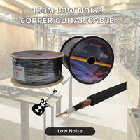 Câble de guitare électrique blindé en spirale pour instrument de musique, cuivre étamé, faible bruit, gaine en PVC flexible, microphone HIFI 1/4, haut-parleur