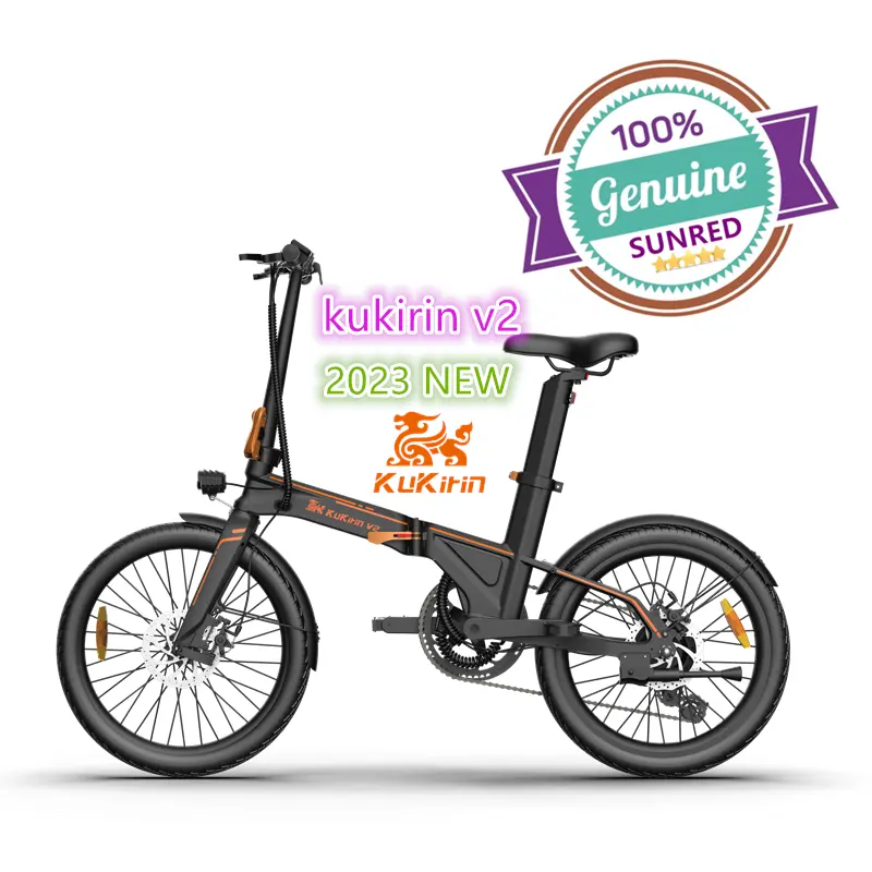 Kukirin V2 Een Stedelijke Off-Road Elektrische Fiets 20 Inch Luchtrubber Banden Geschikt Voor Stedelijke Reizen Surburban Spelen