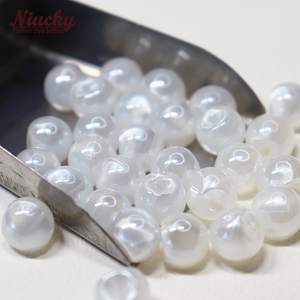 New UV ngọc trai nút Series 10 mét UV mạ mèo của mắt màu trắng bù đắp lỗ hạt nút trắng bóng nút cho may - Product Image 4