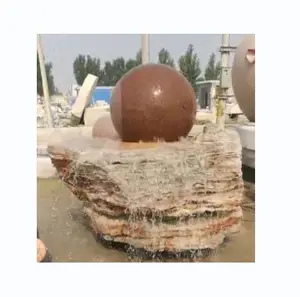 stone hand carved fengshui ball natural stone big size water fountains