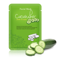Masque Visage en Tissu Coréen Personnalisé en Gros, Ingrédients Grenade Concombre Arbre à Thé Charbon Miel Avocat Aloe Vera