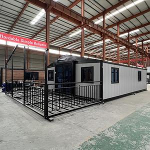 プレファブコンテナハウス3ベッドルーム2バス40FT拡張可能な折りたたみ式モジュラーデザインキッチン付きリビングルームファミリーホームヴィラ - Product Image 3