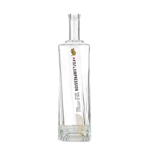 <strong>Best</strong> Selling 700ml 750ml Hot Stamped Liquor Spirits Bottle New Products with Cork Sealing and square Glass <strong>Whiskey</strong> <strong>Decanter</strong> - Product Image 1