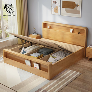 Cama King Size de Madera, Diseño Nuevo, Muebles de Dormitorio, Precio Económico, Venta Directa de Fábrica en China, Gran Stock Disponible para Envío Inmediato - Product Image 2
