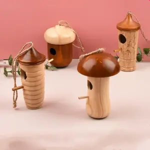 Gabbia per uccelli in legno per l'esposizione o utilizzare scatole artigianali in legno fatte a mano segni da parete - Product Image 2